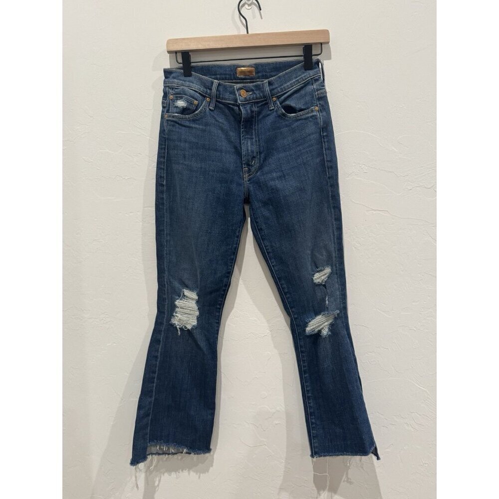 Mother Jeans THE INSIDER CROP STEP FRAY wicked Willflower Size 26 - Picture 5 of 16